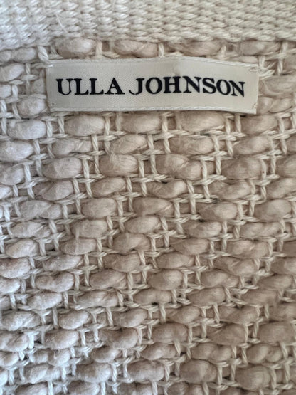 Ulla Johnson – Textured Fringe Knit Cardigan in Natural Beige