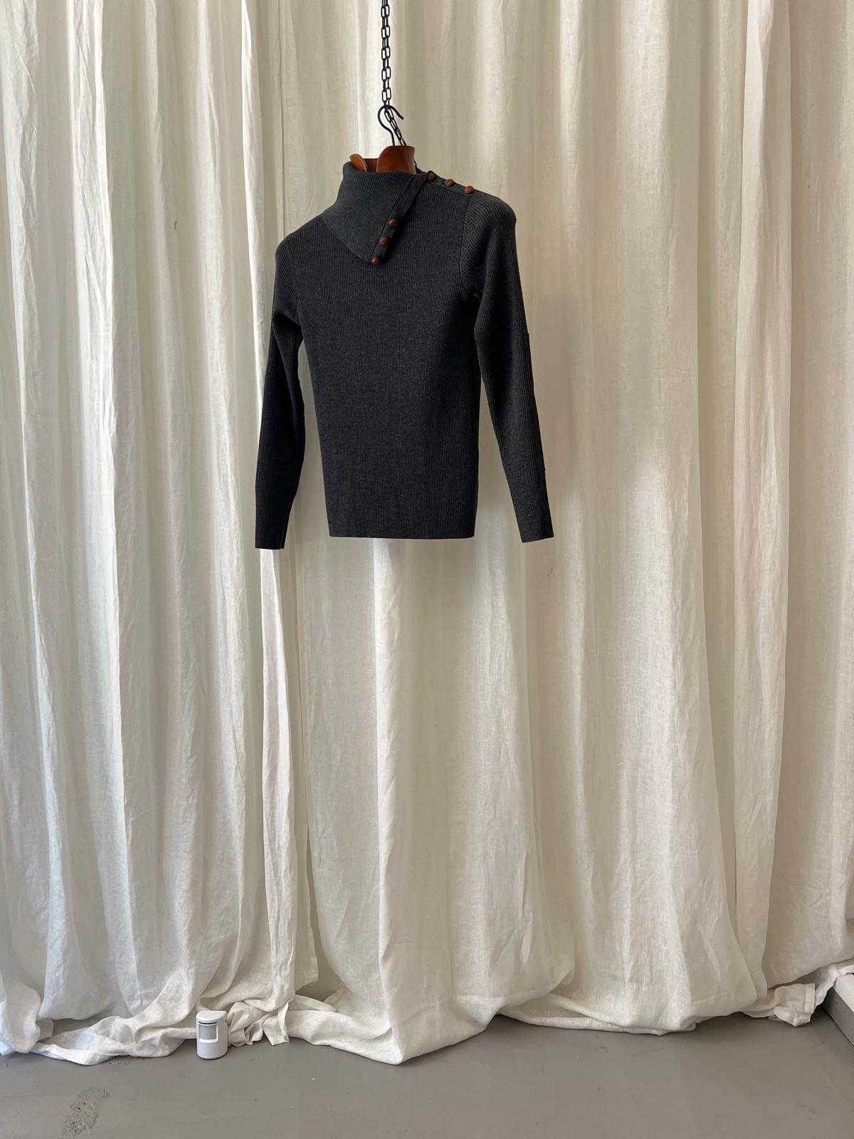 Polo Ralph Lauren Merino Wool Sweater – Asymmetric Collar – Preloved