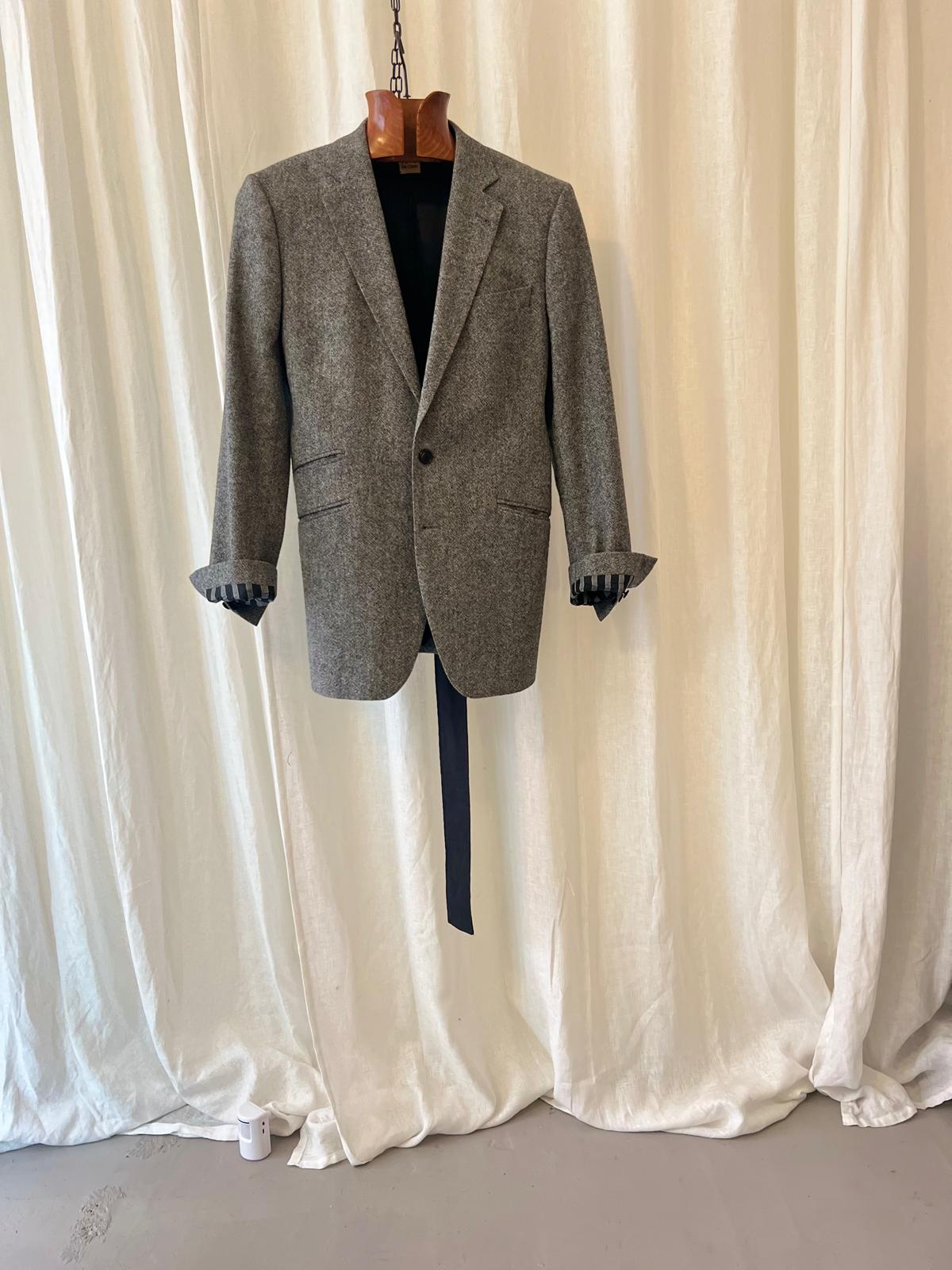 The Wrapped Herringbone Blazer