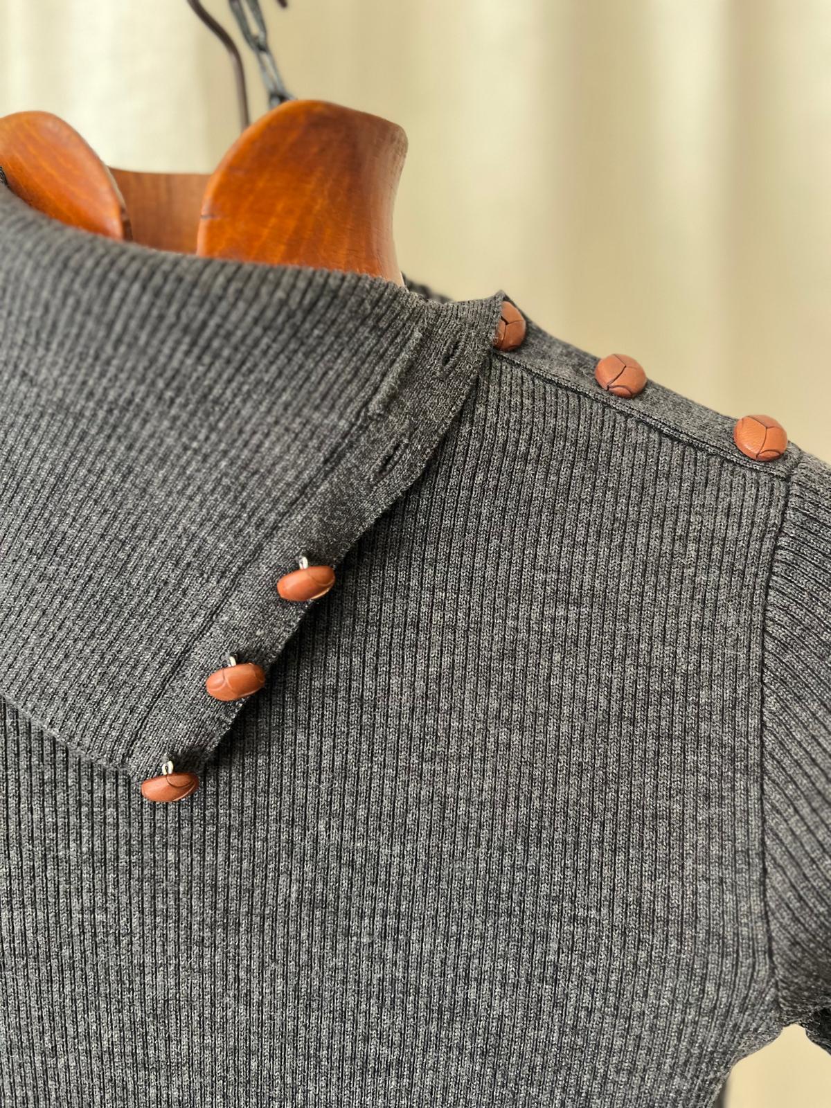 Polo Ralph Lauren Merino Wool Sweater – Asymmetric Collar – Preloved