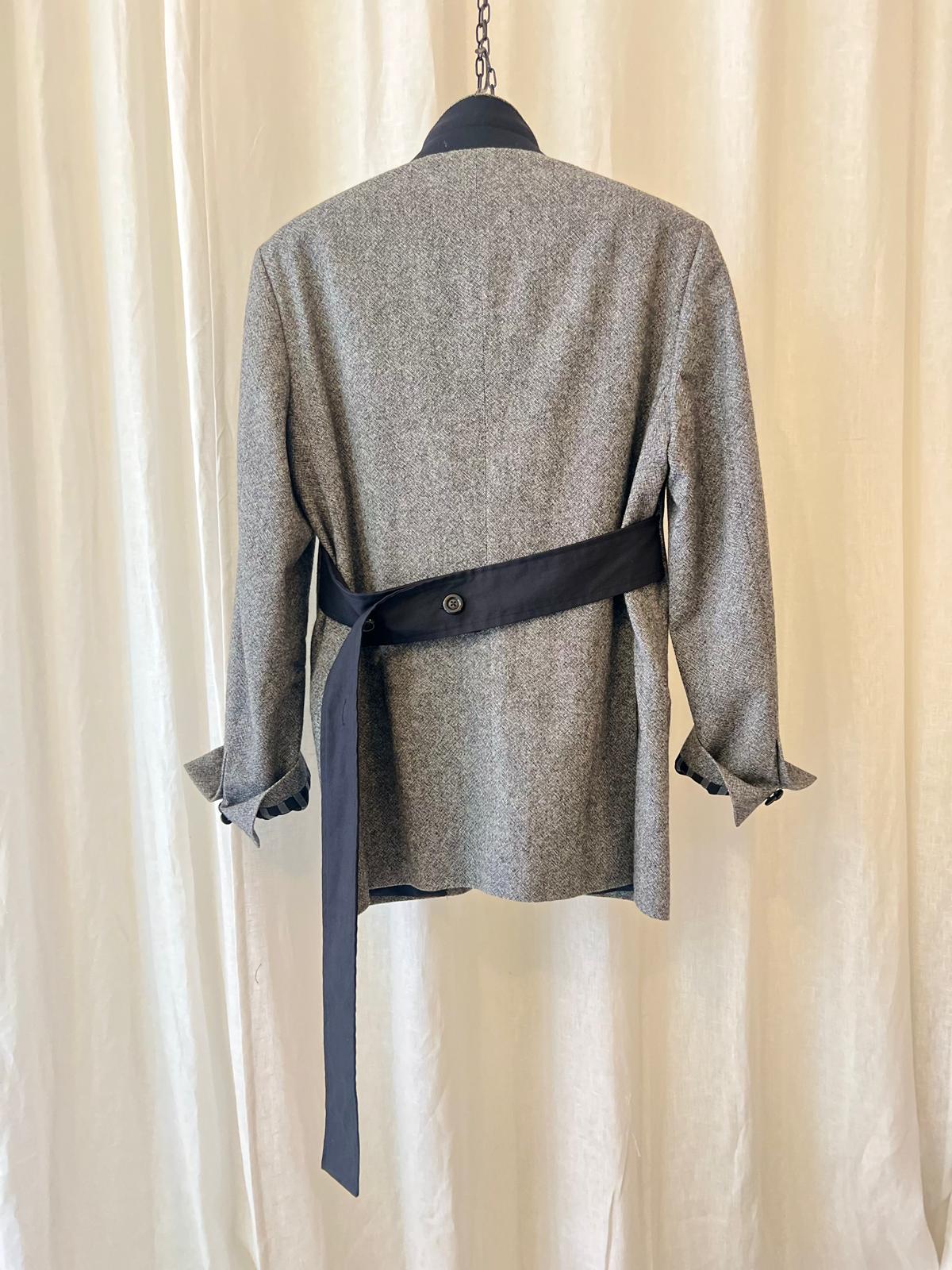 The Wrapped Herringbone Blazer