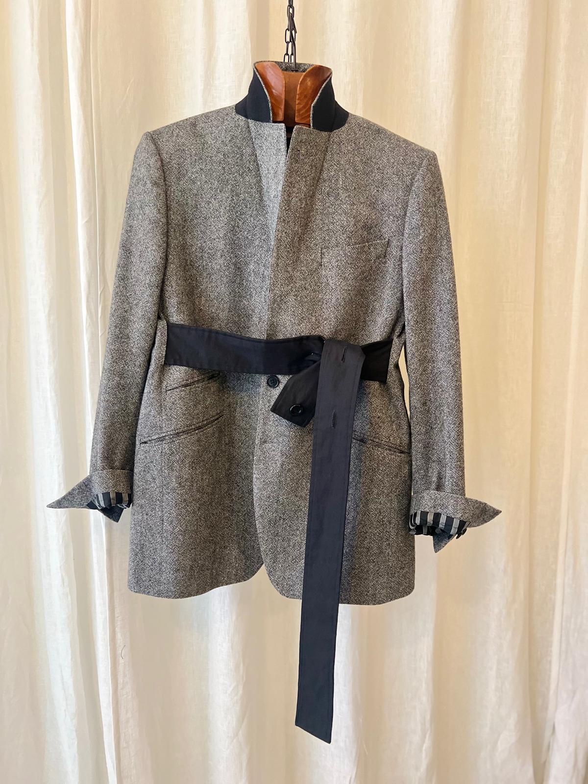 The Wrapped Herringbone Blazer