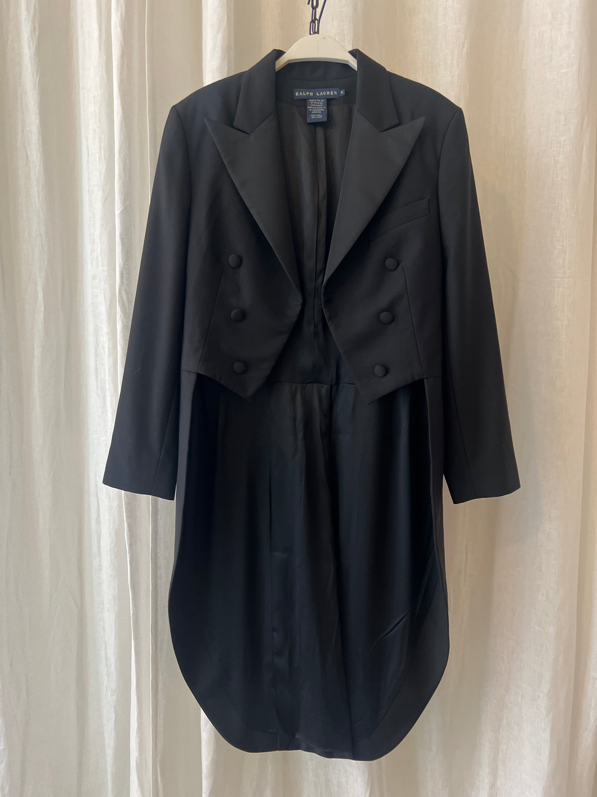VINTAGE RALPH LAUREN — Wool Tuxedo Tailcoat