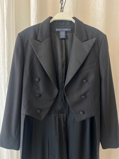 VINTAGE RALPH LAUREN — Wool Tuxedo Tailcoat