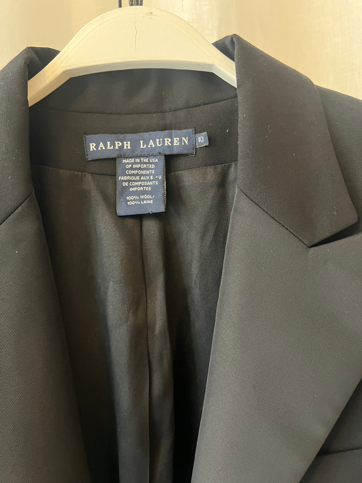 VINTAGE RALPH LAUREN — Wool Tuxedo Tailcoat