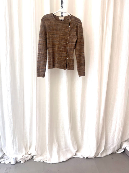 TRESSÉ — Asymmetric Ribbed Knit Top