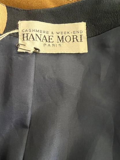 VINTAGE HANAE MORI — Silk Polka Dot Long Vest