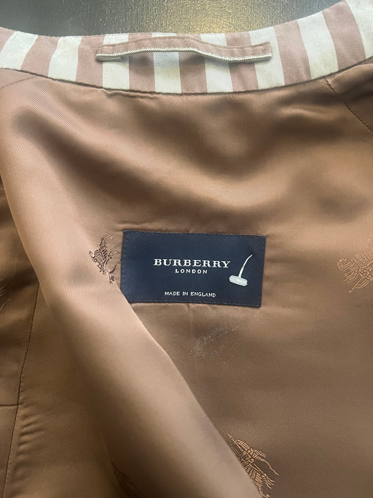 BURBERRY LONDON — Striped Cropped Trench Cape