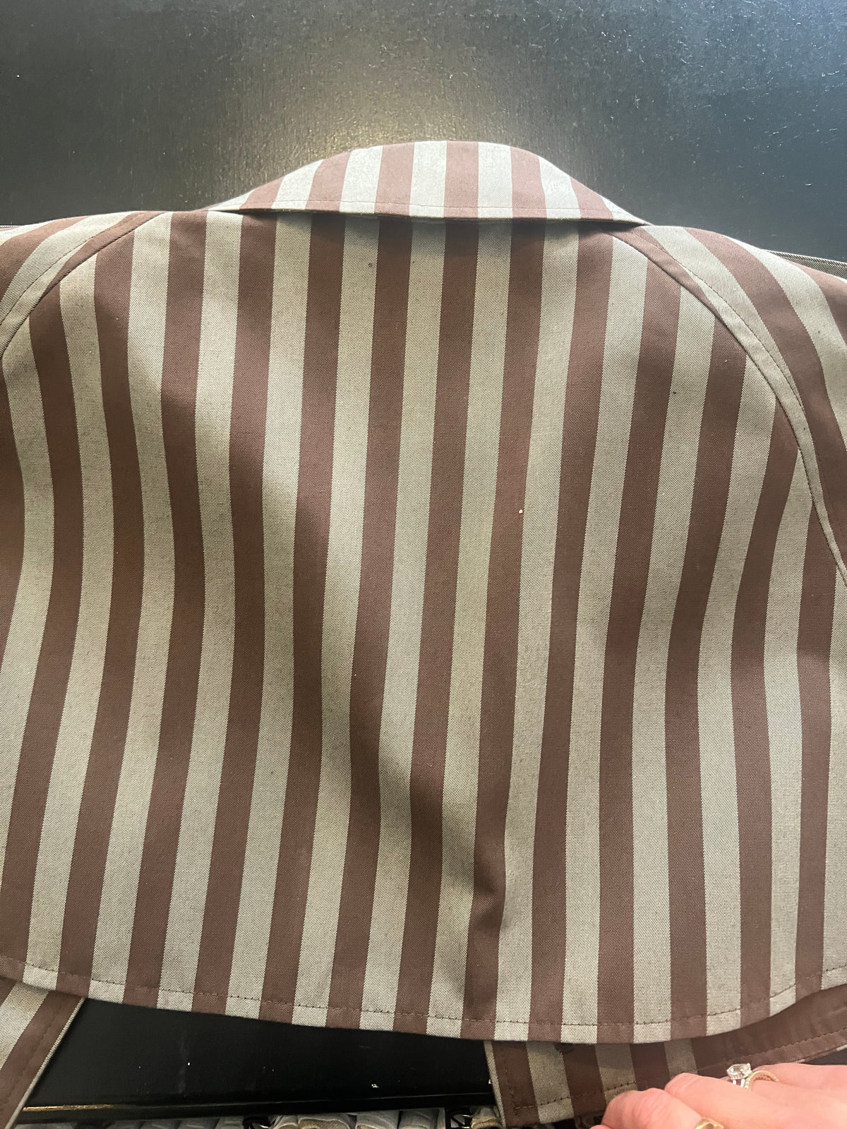BURBERRY LONDON — Striped Cropped Trench Cape