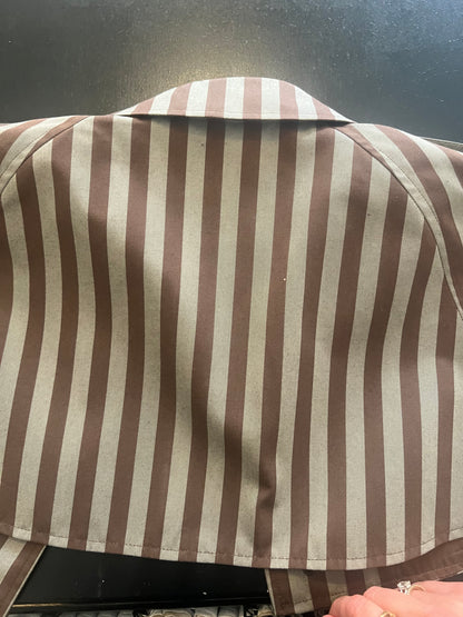 BURBERRY LONDON — Striped Cropped Trench Cape