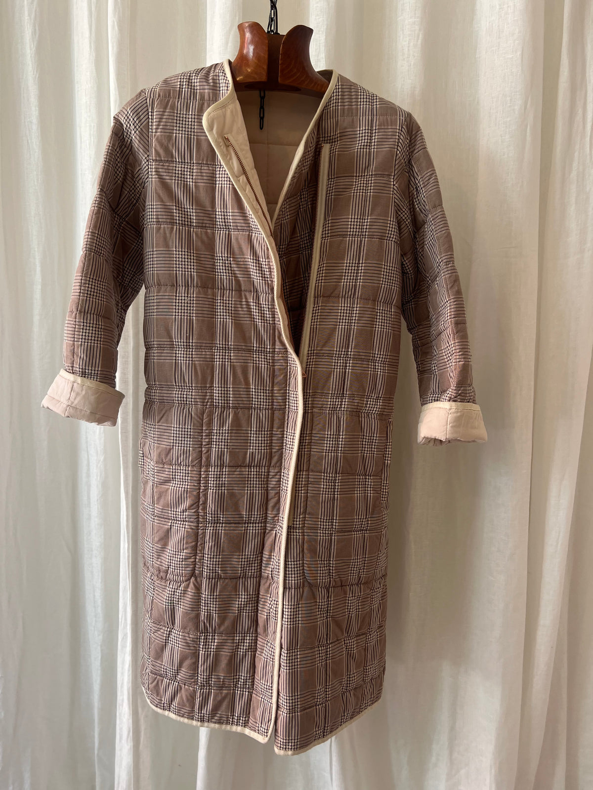 SEE BY CHLOÉ — Reversible Quilted Check Coat