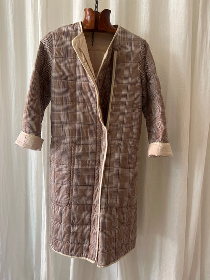 SEE BY CHLOÉ — Reversible Quilted Check Coat