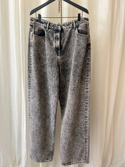 QUIRA — Acid-Wash Straight-Leg Jeans