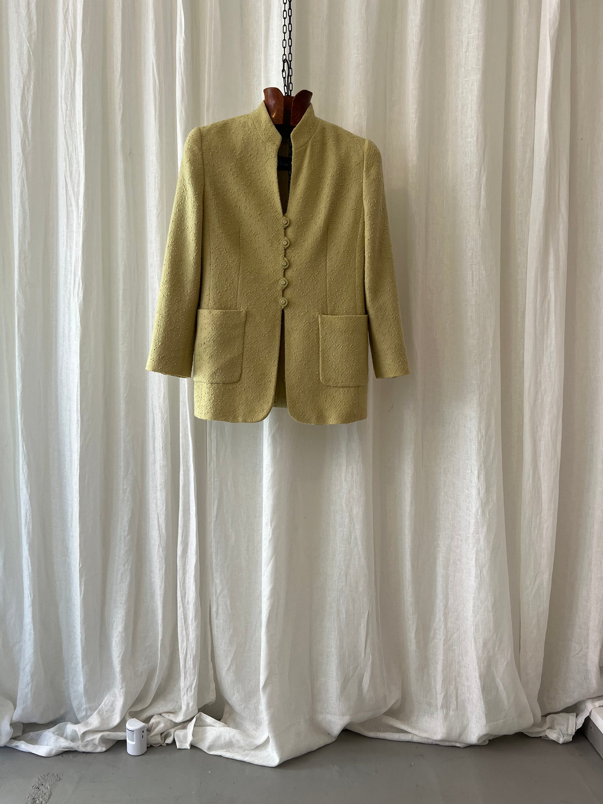 Louis Féraud Vintage Virgin Wool Bouclé Jacket – Lime Green / Pistachio