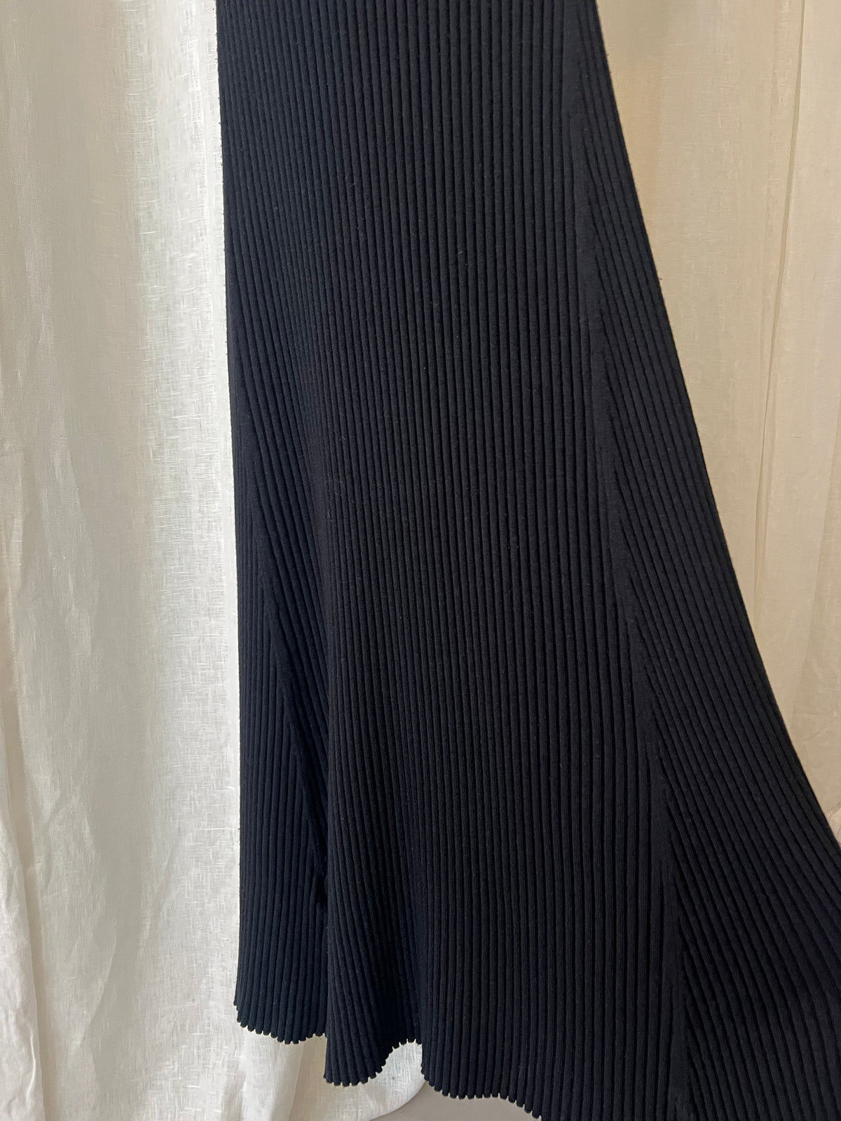 Samsøe Samsøe Ribbed Polo Midi Dress – Black