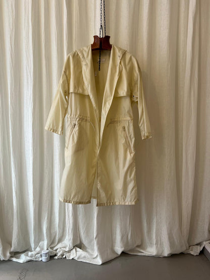 Trussardi – Butter Yellow Hooded Raincoat - Vintage