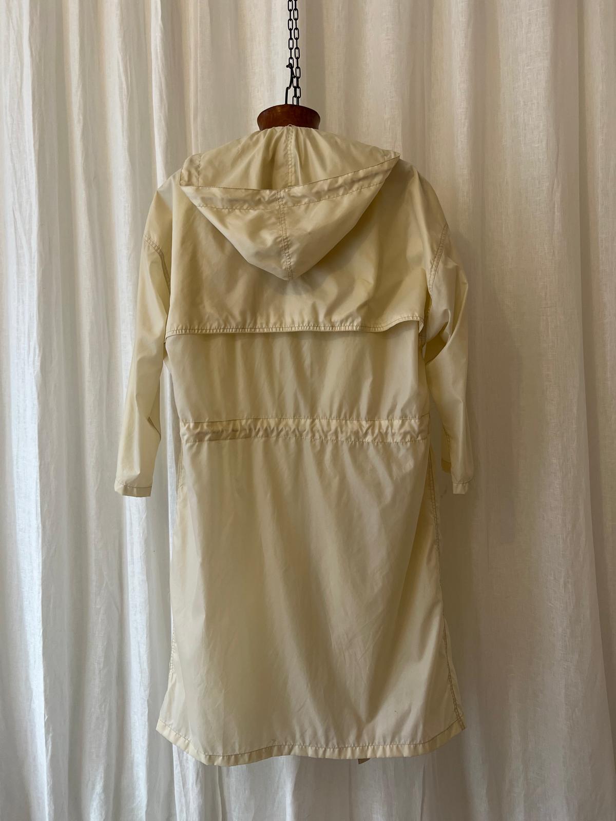 Trussardi – Butter Yellow Hooded Raincoat - Vintage