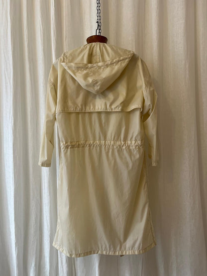 Trussardi – Butter Yellow Hooded Raincoat - Vintage