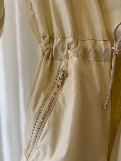 Trussardi – Butter Yellow Hooded Raincoat - Vintage